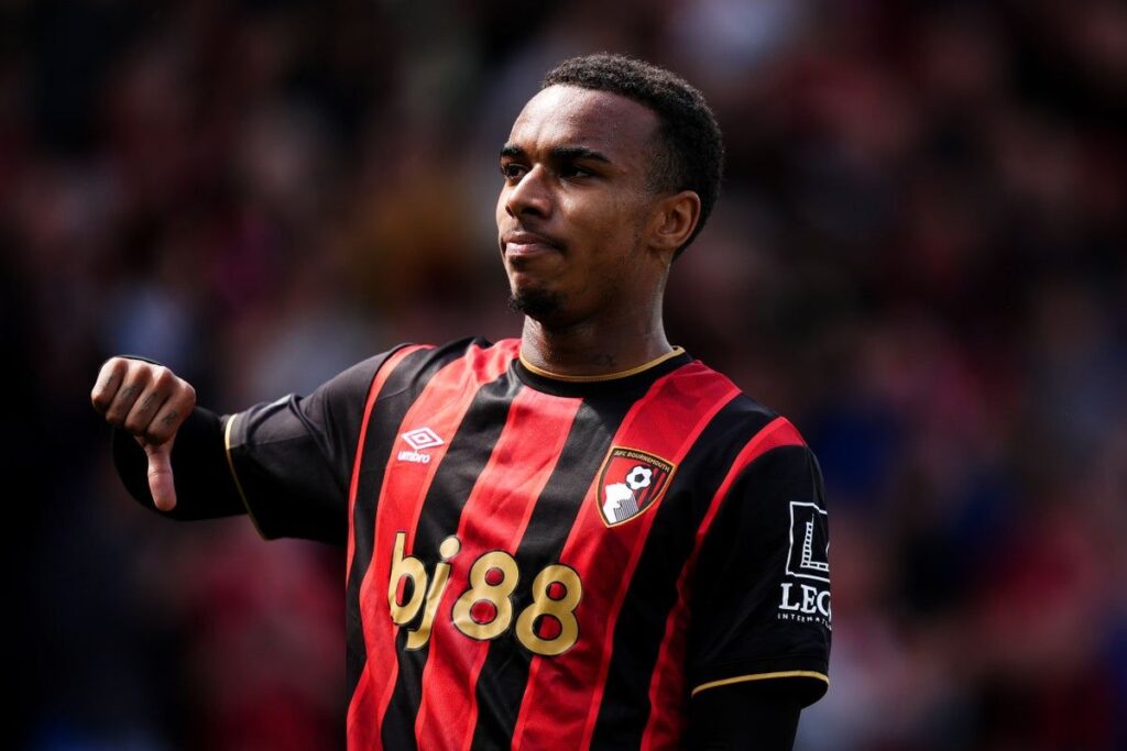 Bournemouth players celebrating their 3-0 Premier League victory over Crystal Palace at the Vitality Stadium