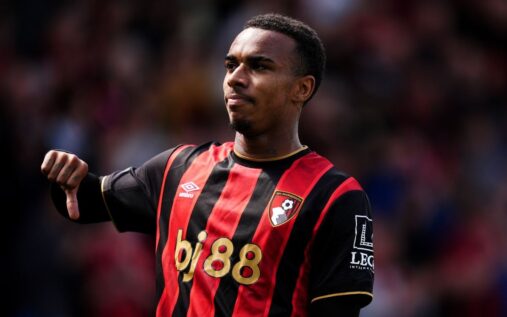 Bournemouth players celebrating their 3-0 Premier League victory over Crystal Palace at the Vitality Stadium