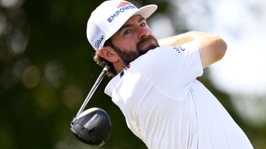 Cameron Young playing a shot on the PGA Tour during the Cadillac Championship in Miami