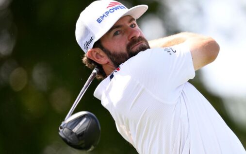 Cameron Young playing a shot on the PGA Tour during the Cadillac Championship in Miami