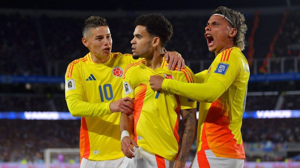 James Rodriguez playing for the Colombia national football team