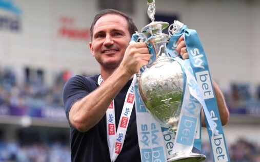 Frank Lampard managing on the touchline during a Coventry City match