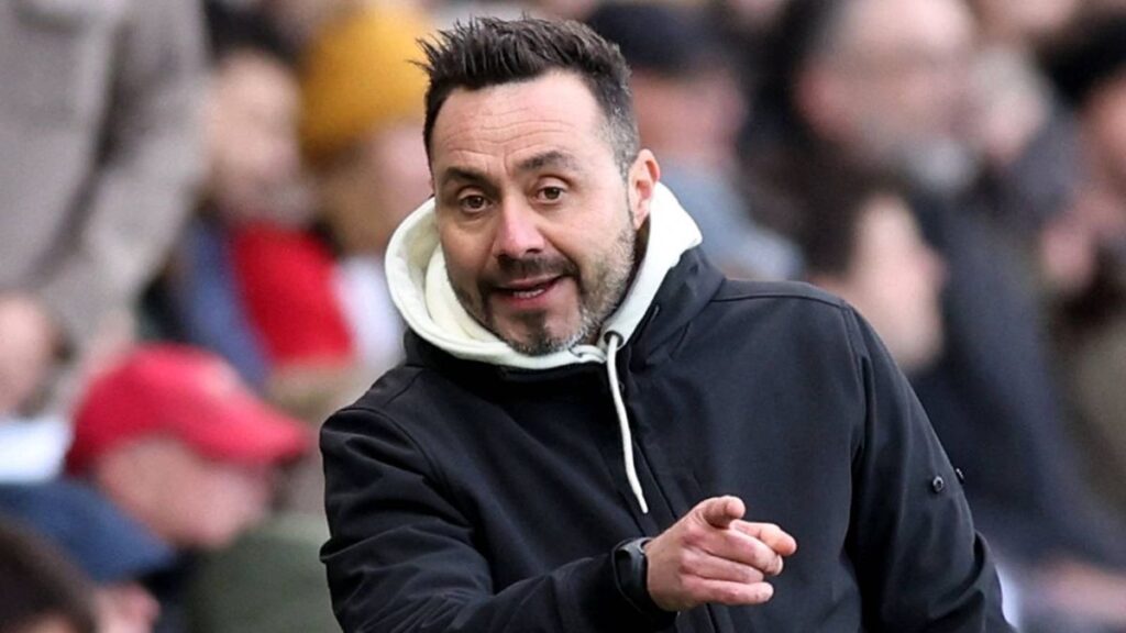 Brighton defender Jan Paul van Hecke in Premier League action