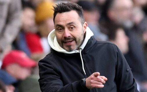 Brighton defender Jan Paul van Hecke in Premier League action