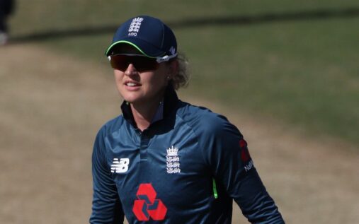 Sarah Taylor wearing England coaching kit during a men's cricket training session