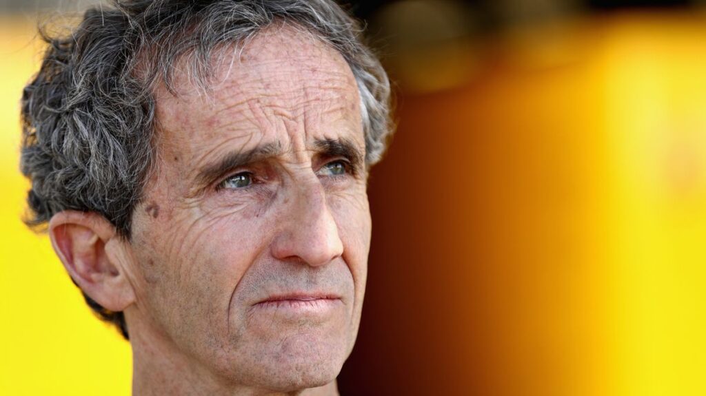 File image of four-time Formula One world champion Alain Prost in the paddock