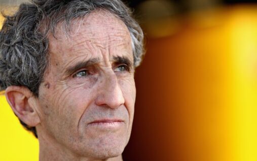 File image of four-time Formula One world champion Alain Prost in the paddock
