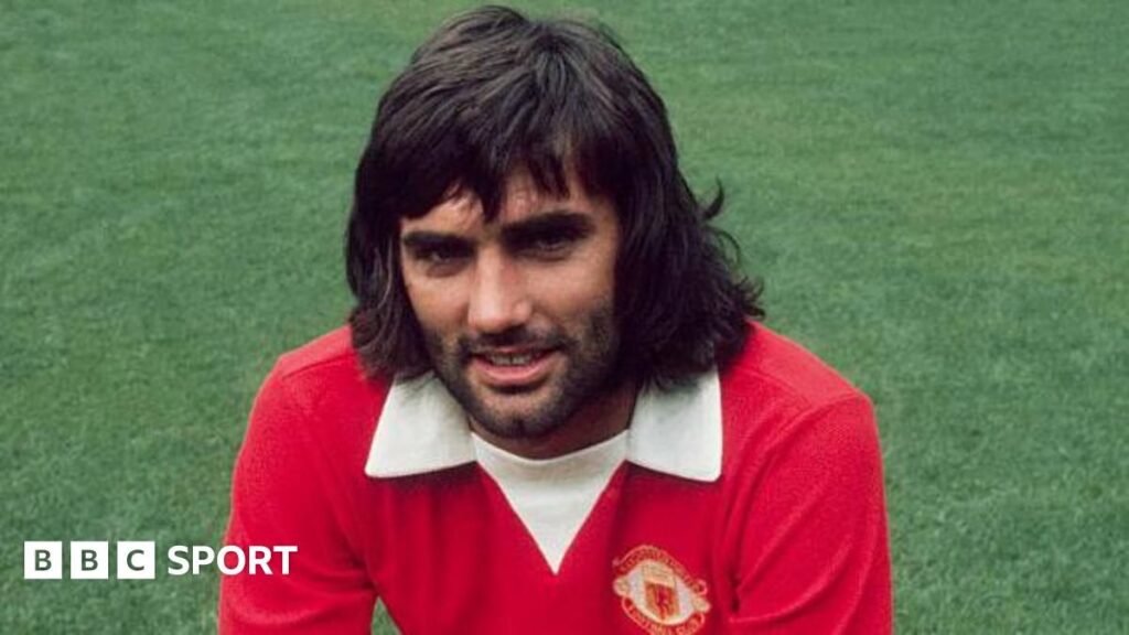 George Best playing for Manchester United during the 1960s