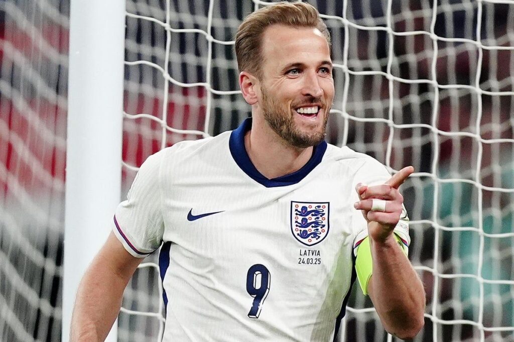 Harry Kane wearing the England national team captain's armband