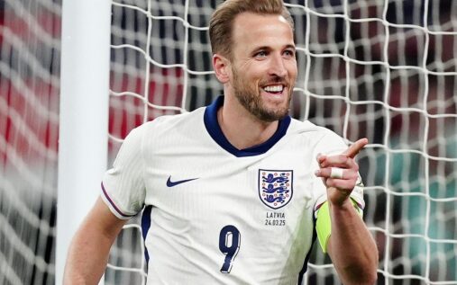 Harry Kane wearing the England national team captain's armband