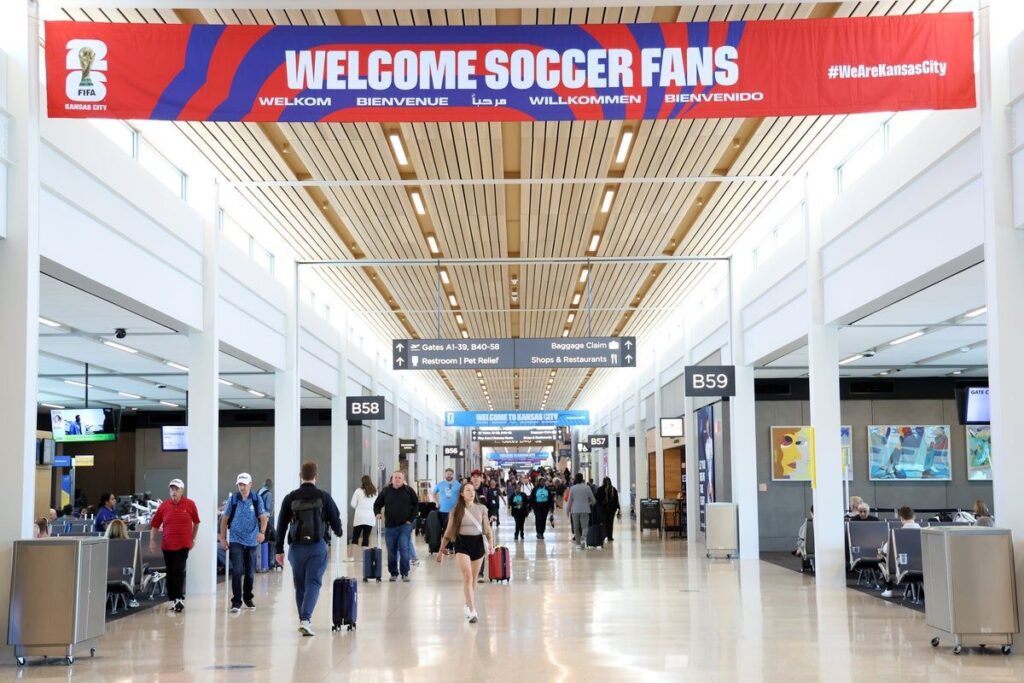 Aerial view of Arrowhead Stadium in Kansas City, a host venue for the 2026 World Cup