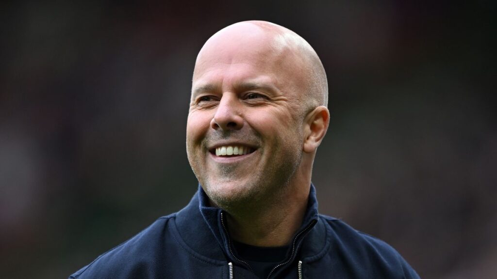 Liverpool manager Arne Slot standing on the touchline during a Premier League match