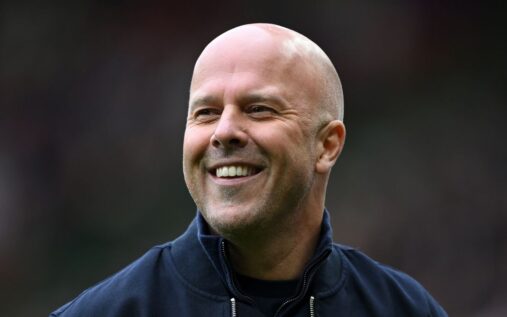 Liverpool manager Arne Slot standing on the touchline during a Premier League match