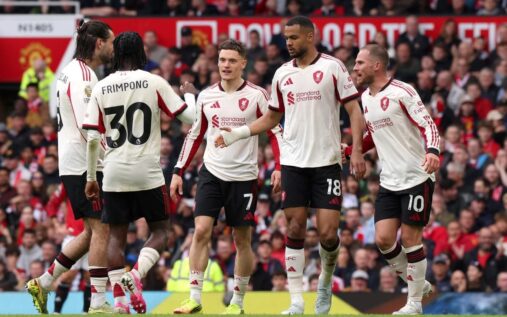 Liverpool manager Arne Slot instructing his players from the touchline during a Premier League match
