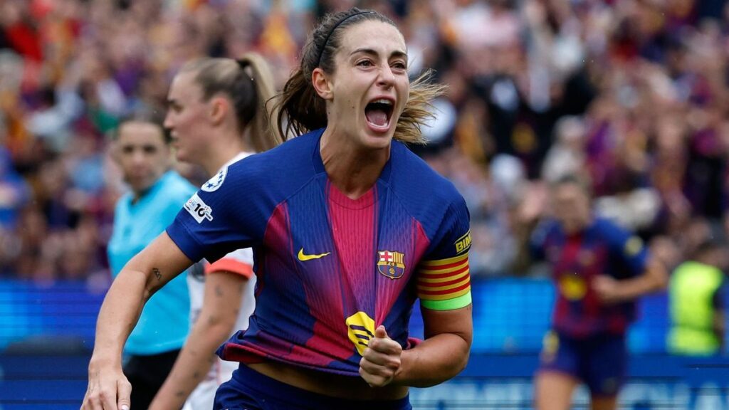 Spanish midfielder Alexia Putellas playing for Barcelona in the Women's Champions League