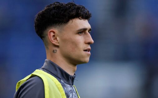 Phil Foden playing for Manchester City in the Premier League
