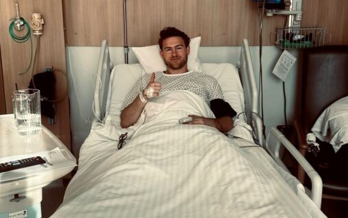 Manchester United defender Matthijs de Ligt looking frustrated on the pitch