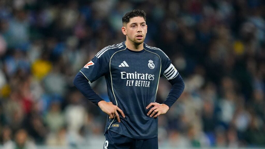 Federico Valverde playing for Real Madrid