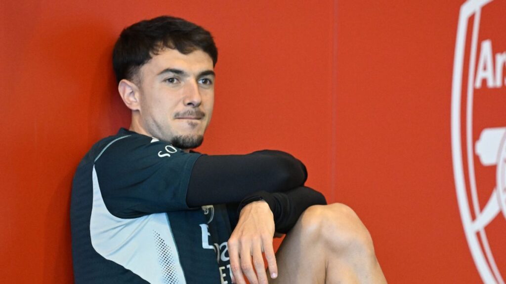Martin Zubimendi playing for Arsenal in the Premier League