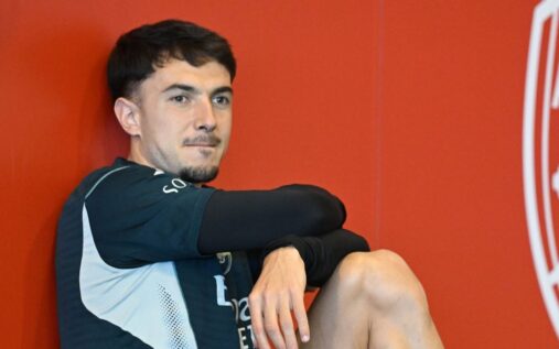 Martin Zubimendi playing for Arsenal in the Premier League