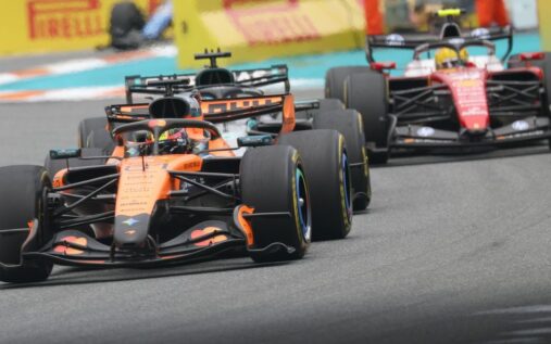 Kimi Antonelli driving the Mercedes Formula 1 car during the Miami Grand Prix