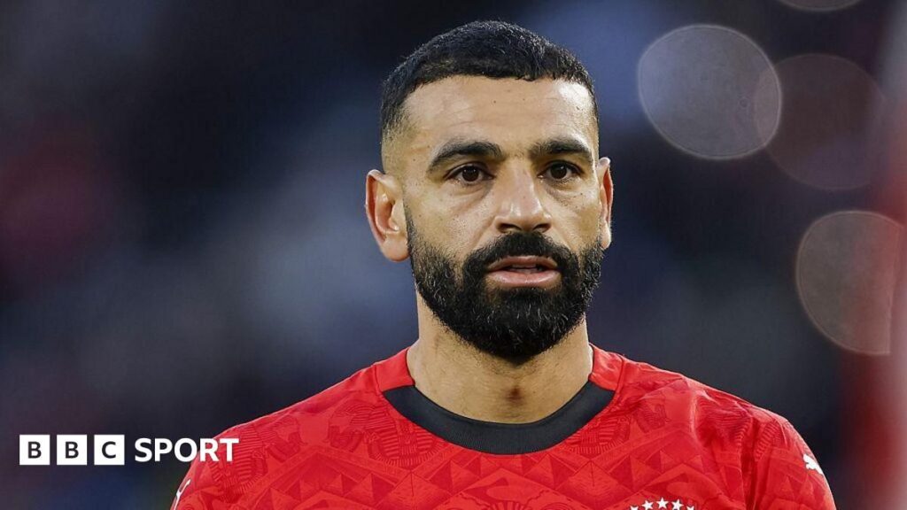 Mohamed Salah wearing the Egypt national team captain's armband on the pitch