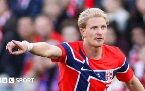 Norway midfielder Morten Thorsby playing in a football match
