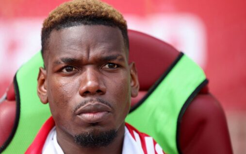 Paul Pogba walking on the pitch while playing for Monaco in Ligue 1