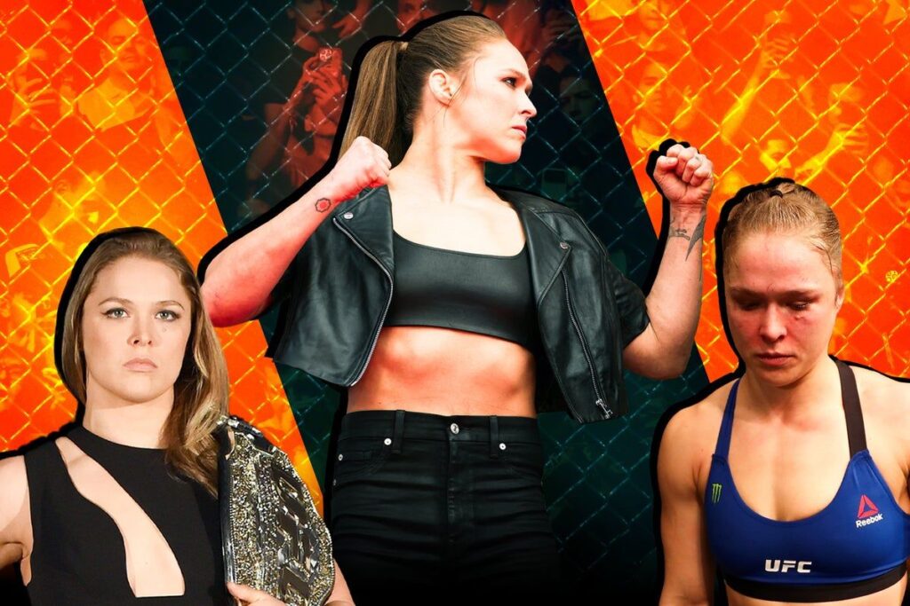Former UFC bantamweight champion Ronda Rousey looking focused ahead of her highly anticipated MMA return