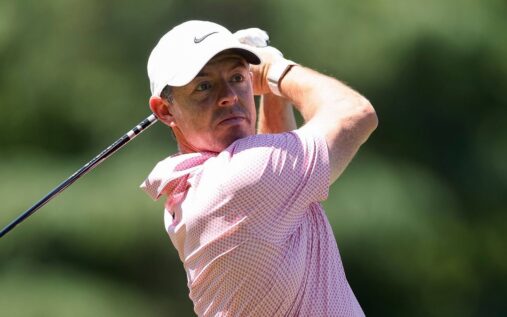 Rory McIlroy walking on the golf course during a tournament