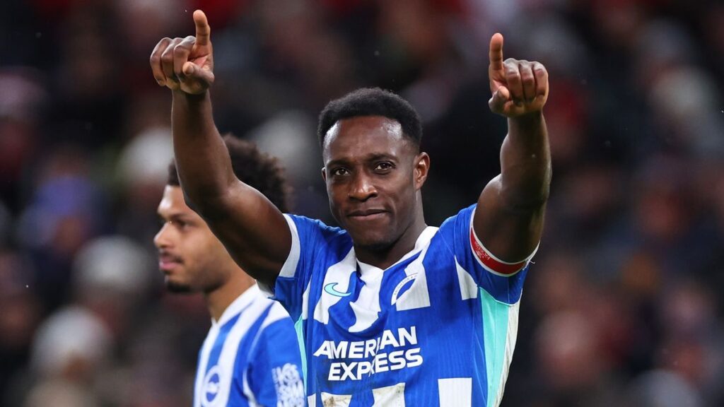 Danny Welbeck playing for Brighton in the Premier League