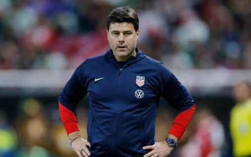Johnny Cardoso playing in midfield for the United States national team