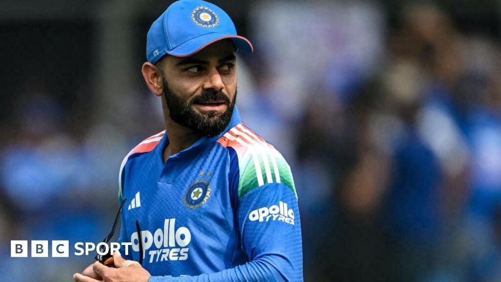 Virat Kohli batting for India during a one-day international cricket match