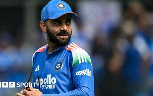 Virat Kohli batting for India during a one-day international cricket match