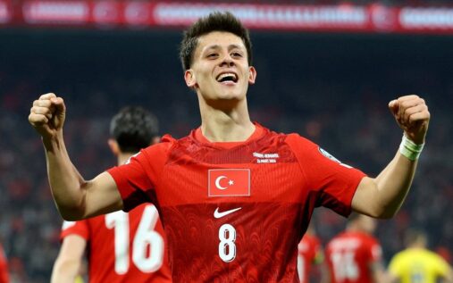 Arda Guler playing for the Turkey national football team