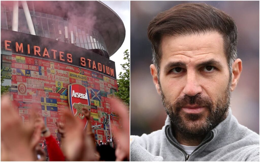 Como head coach Cesc Fabregas gesturing on the touchline
