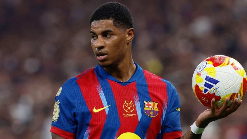 Marcus Rashford playing for Barcelona in LaLiga