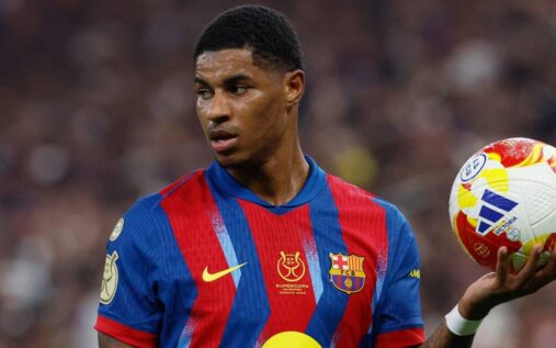 Marcus Rashford playing for Barcelona in LaLiga