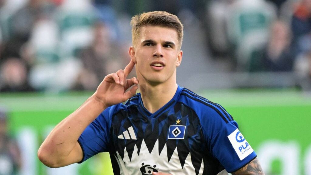Luka Vuskovic in action on the football pitch
