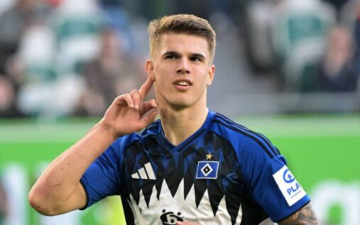Luka Vuskovic in action on the football pitch