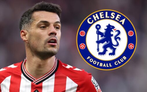 Granit Xhaka playing for Sunderland in the Premier League