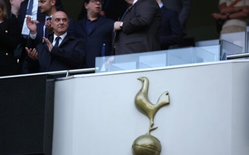 Former Tottenham Hotspur chairman Daniel Levy standing in the stadium stands