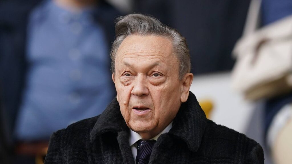 David Sullivan looking on from the stands during a West Ham United Premier League match