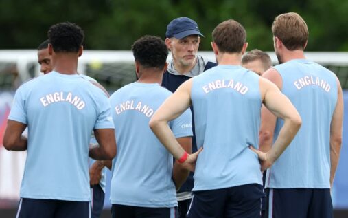 Thomas Tuchel speaking at an England national team press conference