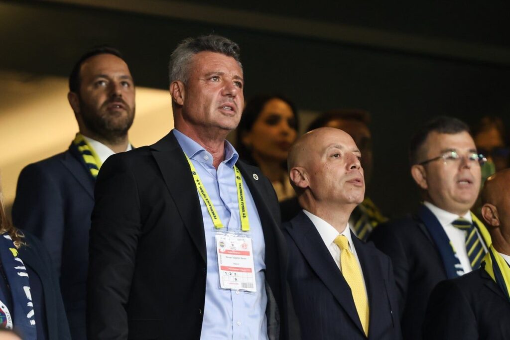 Fenerbahce chairman Sadettin Saran looking serious during a Turkish football event