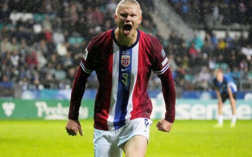 Kylian Mbappe and Erling Haaland competing for their respective national teams