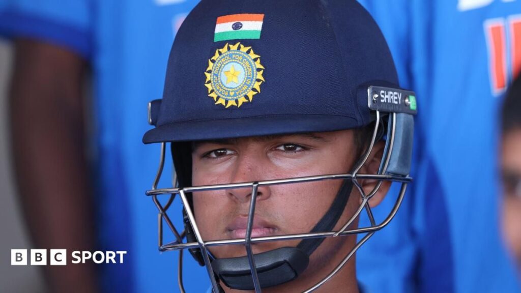 15-year-old Indian cricketer Vaibhav Sooryavanshi batting during a match