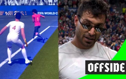 Shoja Khalilzadeh reacts in frustration after his injury-time goal for Iran is disallowed by VAR