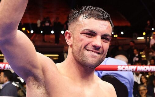 British boxer Jack Catterall standing confidently in the ring after a victory