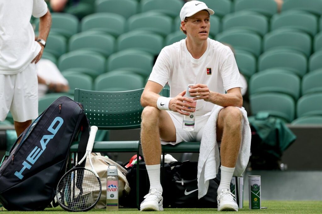 Jannik Sinner speaking at a Wimbledon press conference